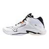 Mizuno Wave Lightning Z8 Mid Blanc Noir Baskets Unisexe V1GA240551