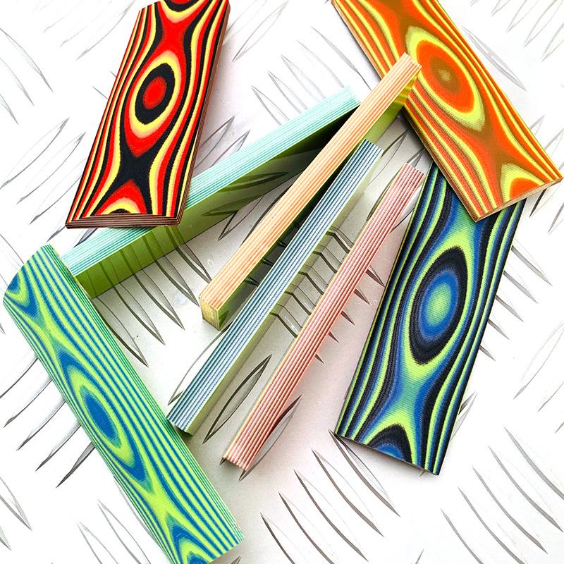 1 pièce G10 couteau modèle en fibre de verre bricolage fabrication de manche Materia G10 superbe couteau look camouflage