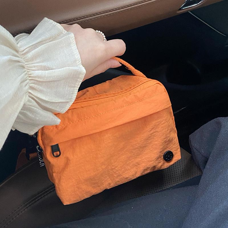 Macaron Nylon Square Bag Lightweight Canvas Bag Casual Versatile Shoulder Messenger Mobile Phone Bag