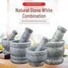 Natürliches Blaustein Mörser und Stößel Set mit Deckel