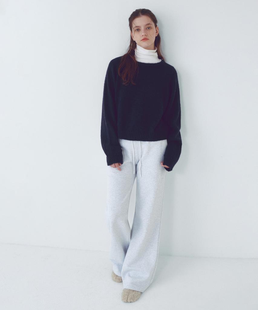 CITTA Essential Alpaca Wool Round Knit_Ctk251(Navy)