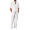 2025 Men's Casual Two-Piece Set: Lapel Shirt & Long Pants