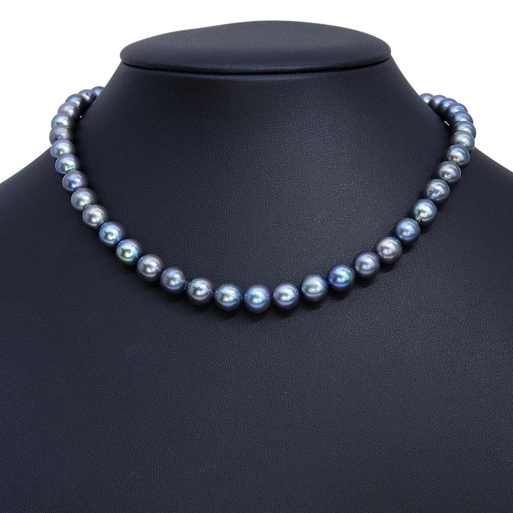 Pearl Necklace Pearl/Silver 34.4g Women Used