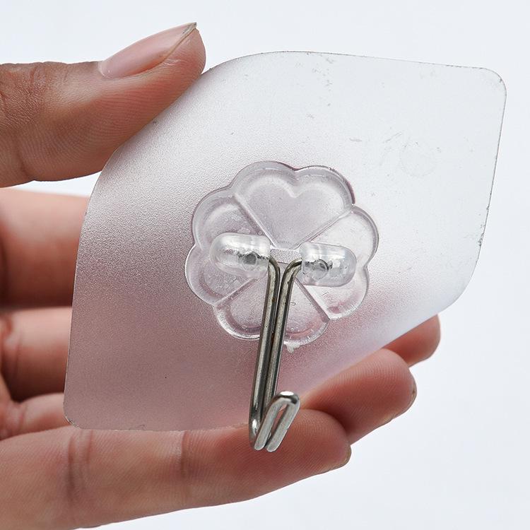 Strong Adhesive No-Drill Wall Hook for Kitchen & Bathroom - No Marks, High Load Capacity