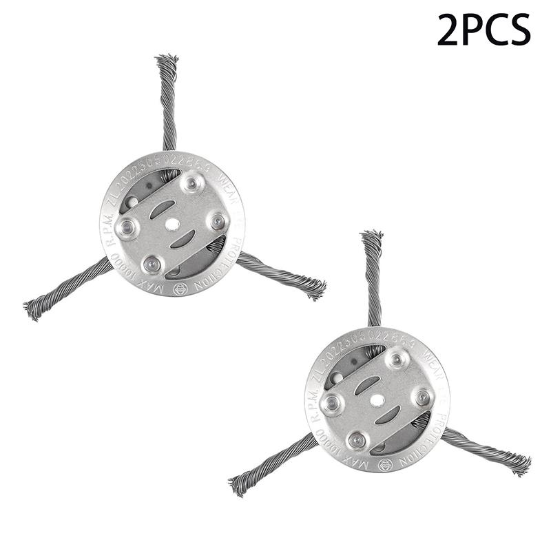 1Set Steel Wire Grass Trimmer Head - Universal Brush Cutter Steel Head For Lawn Mower Edging - 6Inch Replacement Trimmer Blade