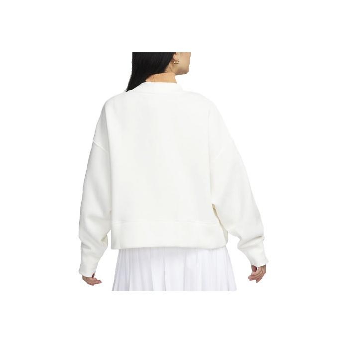 Nike Phoenix Fleece Casual Loose Long-Sleeve Knit Top Women Tops White FB8773-133