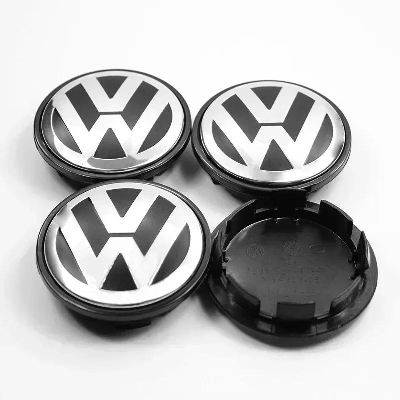 4pcs 55mm 65mm Car Wheel Center Caps Rim Hub Caps For Volkswagen VW Golf 4 5 6 Passat Jetta Beetle CC Bora Polo Touareg Tiguan