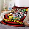 1pc Looney Tunes Blanket Lightweight Flannel Throw For Sofa, Bed, Travel, Camping, Livingroom, Office, Couch, Chair, And Bed