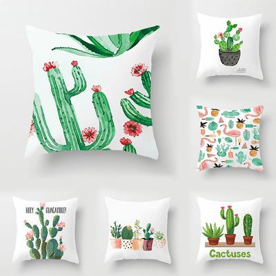 Fresh Green Leaf Print Pattern Pillowcase Home Living Room Sofa Bedroom Decoration Pillow Pillowcase