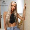 BLONDE UNICORN Blonde Headband Synthetic Wigs Long Straight Hair Wigs for Women Heat Resistant Fiber Daliy Party Use