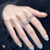 Baoman, Gypsy ring female niche design couple pair ring square diamond ring female tide cold wind index finger ring