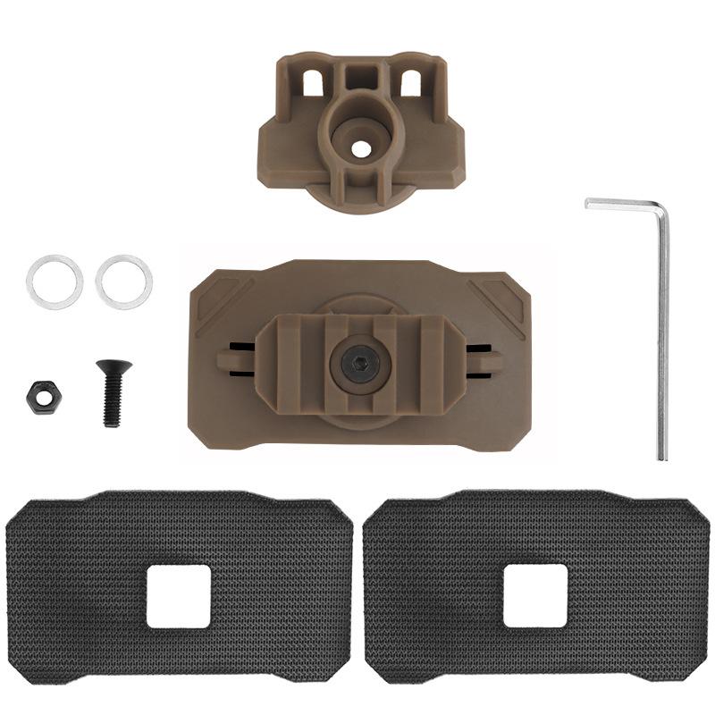 Adaptateur de Montage de Lampe de Casque d'Extérieur Prise de Vue Camping Casques Universels Support de Lampe Torche Fixation Auto-agrippante Rotatif