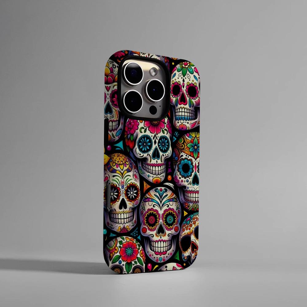 

Day Of The Dead Mexican Catrina Skull Phone Case Hard PC For IPhone 16Promax 16 15 14 13 12 11 Pro Max Plus Glossy HD Cover iPhone15Pro