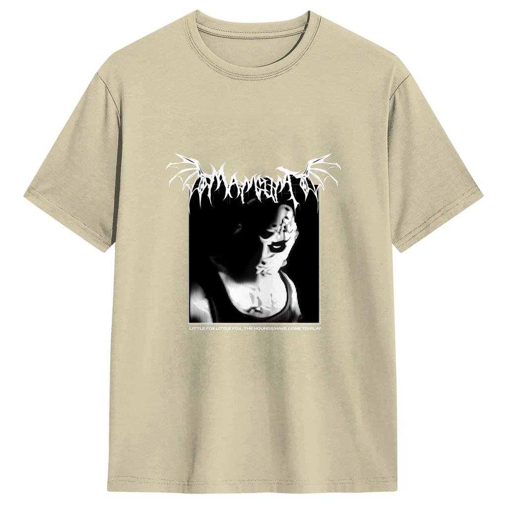 Unisexhunts Horror T Shirt Summer Hipster T Shirts Unisex Cotton O Neck Oversize Top Tees Shortsleeved Y2k Basic Tshirt