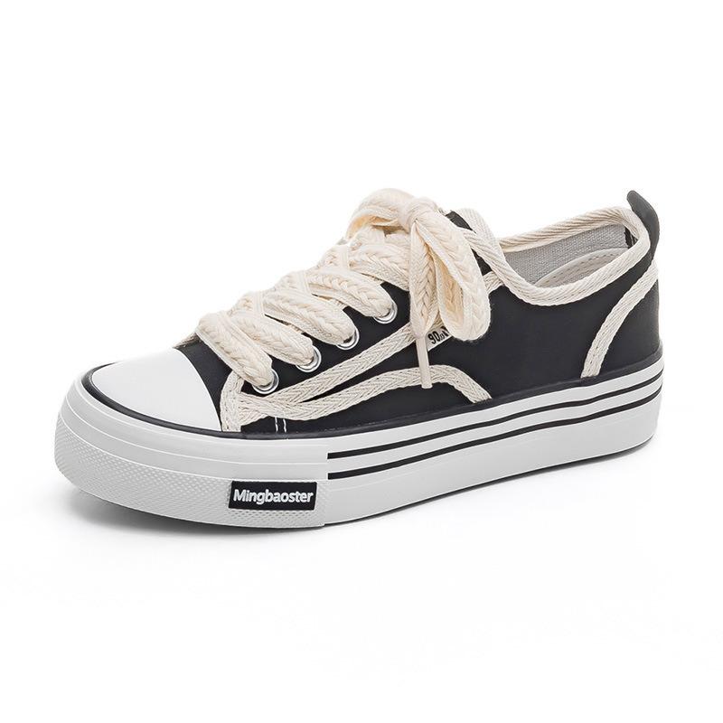 Muffin Wheat Ear Canvas Women's Shoes Spring New Platform Biscuit Shoes Niche Versatile Casual Board Shoes