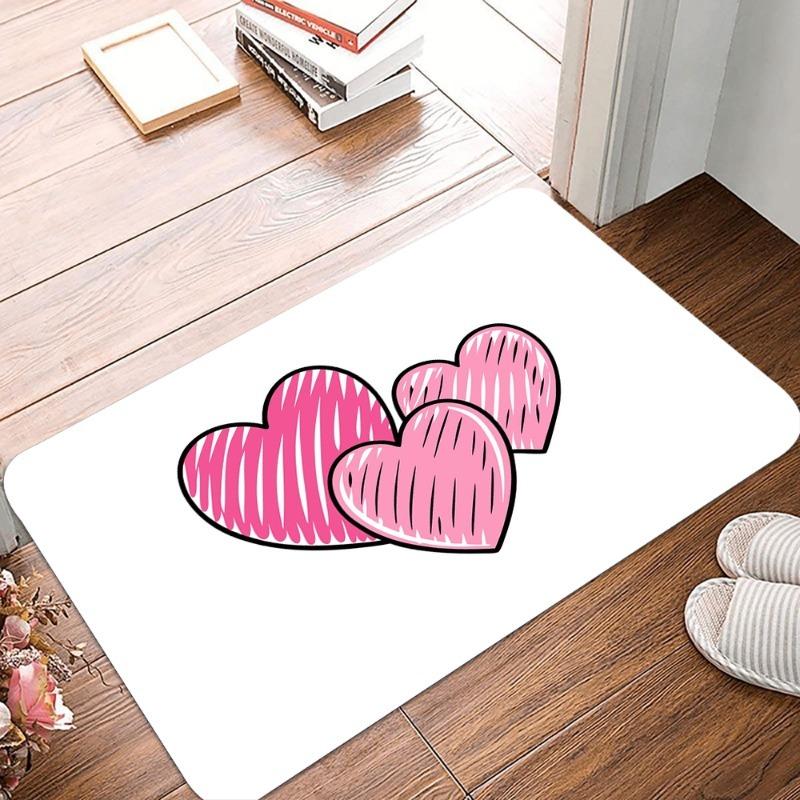 Love Printing Non-Slip Small Rug Waterproof Easy To Clean Floor Mat for Indoor Outdoor Use Durable Home Decoration Beautiful