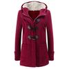 Women Warm Long Sleeve Pullover Blouse Hooded Jacket Coat Long Outerwear