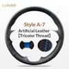 For Mitsubishi Pajero 2004-2010  Car Steering Wheel Braid Cover Hand Sewing Stylish Fashion Artificial Leather Suede