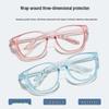 Lightweight and Stylish TR90 Large-frame Glasses with Anti-blue Light, Anti-fog, Anti-pollen, and UV Protection for Myopia.