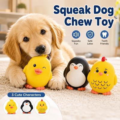 Latex Squeaky Dog Toys Puppy Chew Toy for Molar Teeth Clening Washable Boredom Relief Daily Entertainment Interactive Dogs Toy