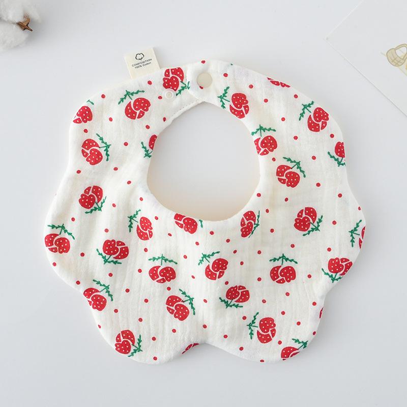 360-Degree Pure Cotton Petal Baby Drool Bib
