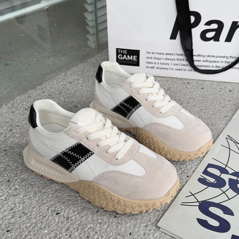 Inner height increase, red new thick-soled white shoes for women, light soft-soled casual sports shoes for women