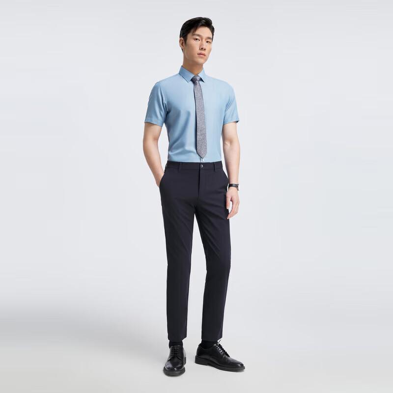 YOUNGOR Men's Spring/Summer Business Casual Straight-Leg Pants