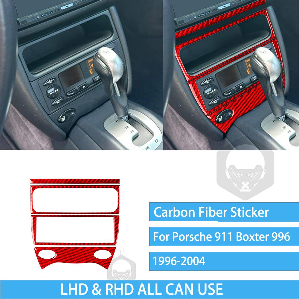 

For Porsche 911 996 1997-2004 Carbon Fiber Gear Shift Center Console Radio CD Air Outlet Car Accessories Interior Cover Stickers 12.2