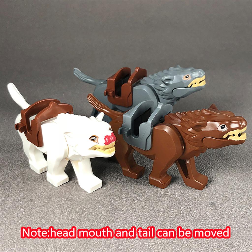 Non-Toxic Moc Bricks Diy Animal Wolf Action Figure Accessories Educational Building Blocks Assembled Toys Kids Gifts
