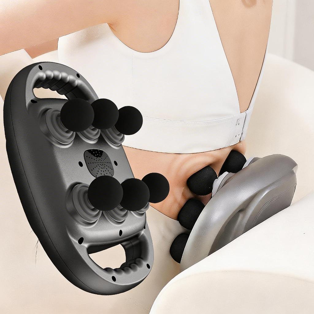 Electric Six Heads Fascia Gun Muscle Relaxation Massager for Neck And Cervical Spine Relief - Massage Instrument Full body massa