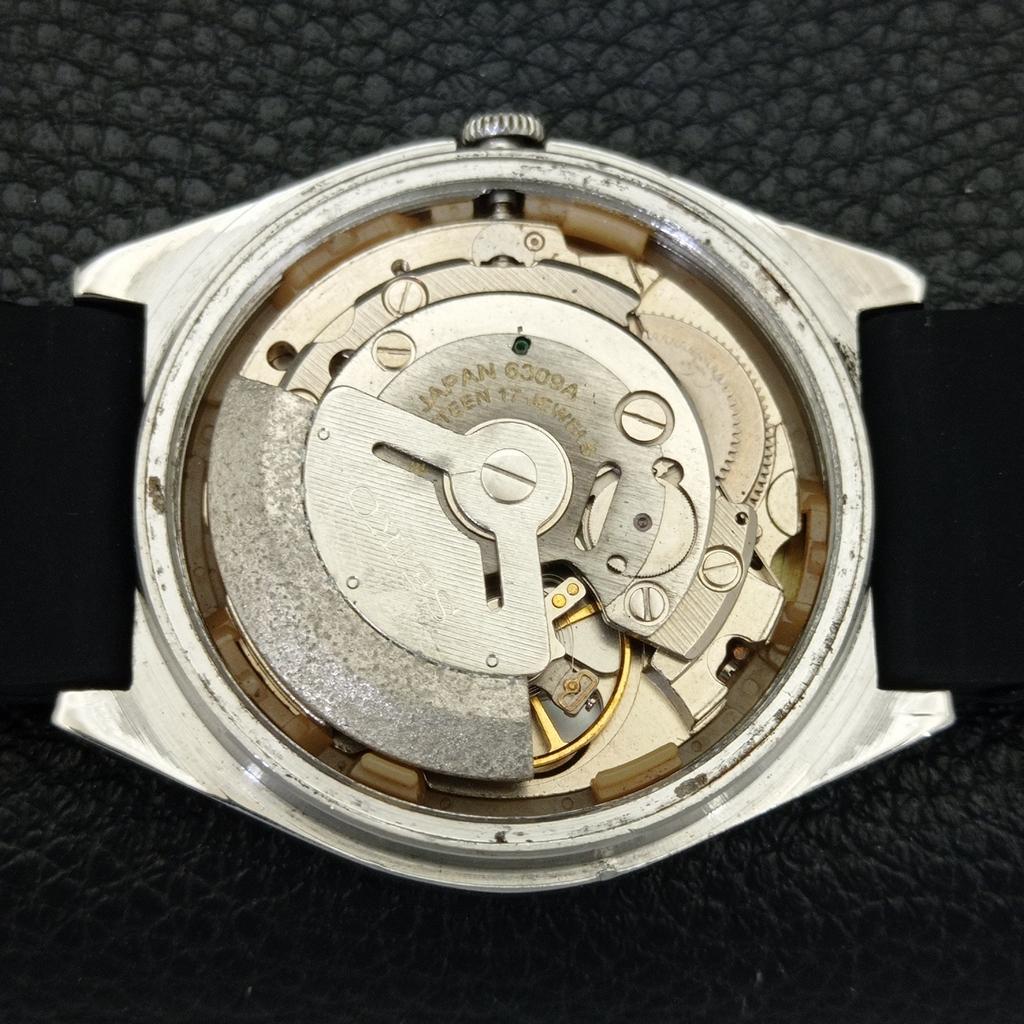 SEIKO 5 AUTOMATIC 6309A VINTAGE JAPAN MENS ARABIC WHITE DIAL WATCH a701414-5 R206b-a701414