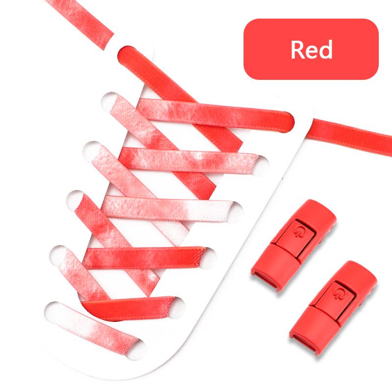 Press Lock Shoelaces No Tie Shoe Laces Without Ties Elastic Laces Sneaker Flat Rainbow Shoelace for Shoes Adults Kids