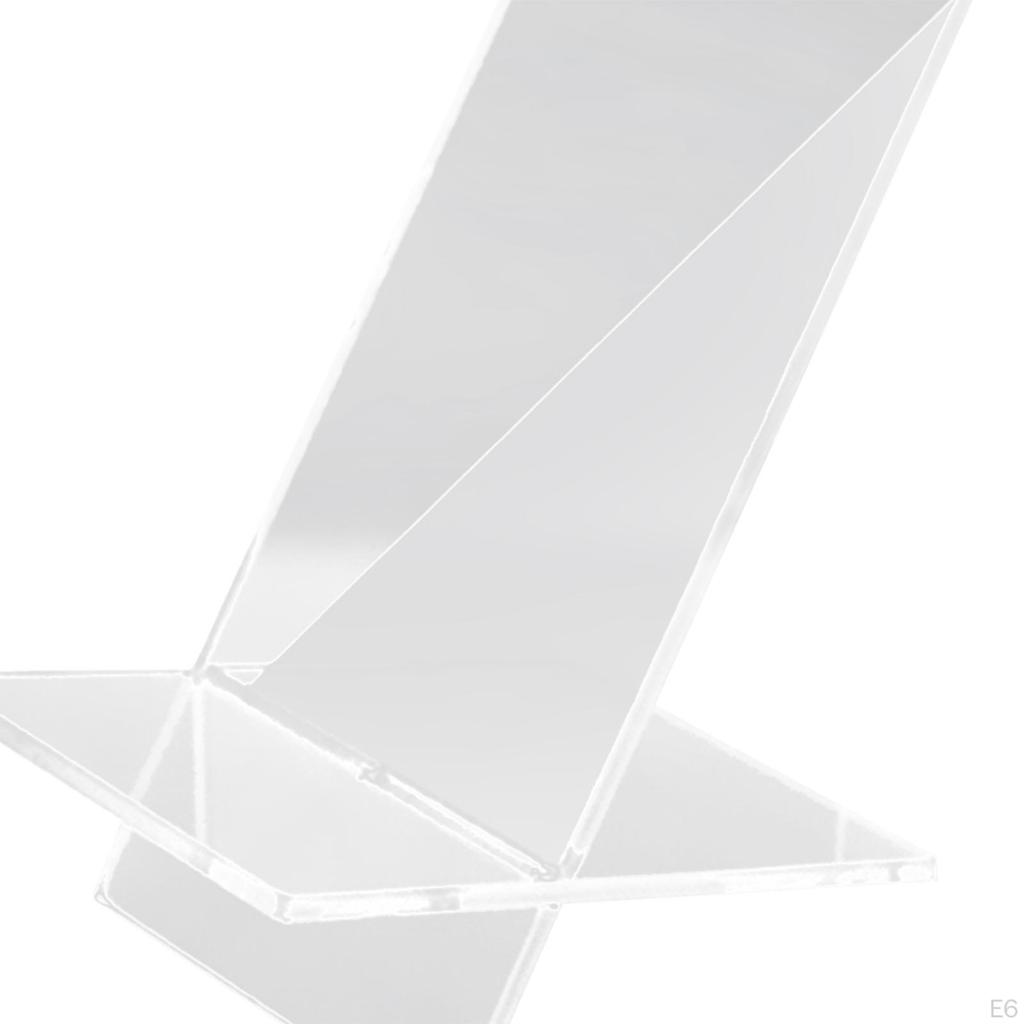 Clear Acrylic Desktop Phone Holder Display Rack Easel Accessories Sturdy for Retail,
