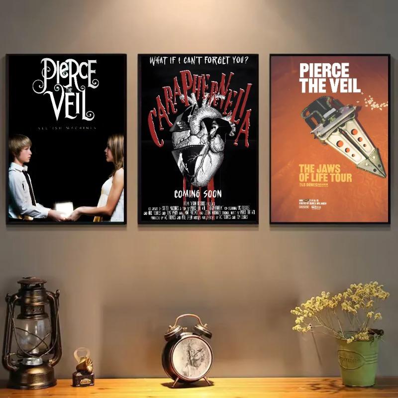 Pierce The Veil Grup Collide With The Sky Poster HD sanat yapışkan duvar su geçirmez ev oturma odası yatak odası bar estetik dekorasyon