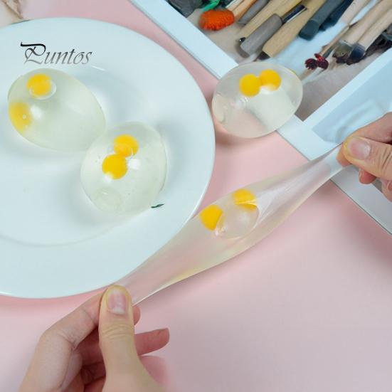 Sensory Stress Ball Transparent Egg Relief Toy, Clear Squeeze Fidget Relaxing Toy for Boredom & Anxiety Relieving
