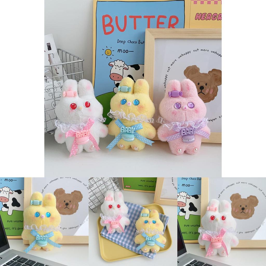 Cute Lace Rabbit Plush Toy Keychain Darling Keyring For Bags And Backpacks