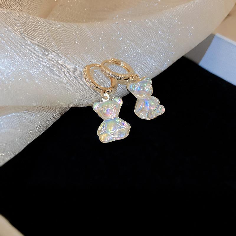 Silver Needle Sweet Flower Butterfly Pearl Tassel Earrings Trend Stud Earrings Temperament Earrings Women