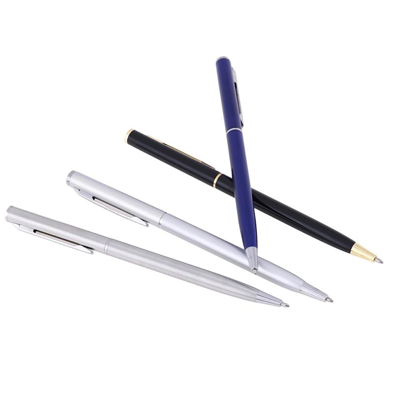 Luxury Metal Ballpoint Pen 1Mm Black Ink Gel Pen Office Writing Stationery Gift