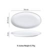 Extra Large Thickened White Ceramic Oval Fish Plate for Steamed Fish