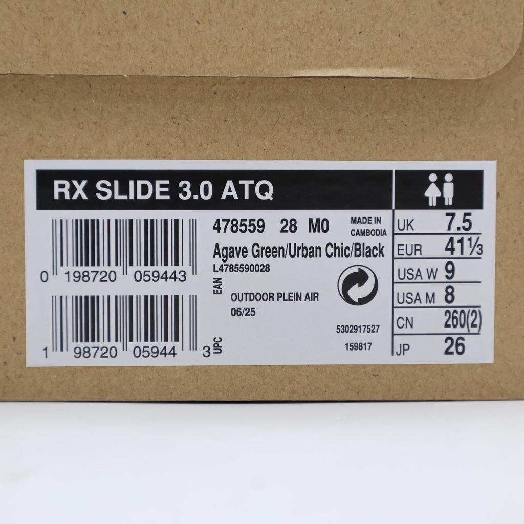 L47855900 Salomon RX Slide 3.0 ATQ Agave Green Urban Chic Black (Men's)