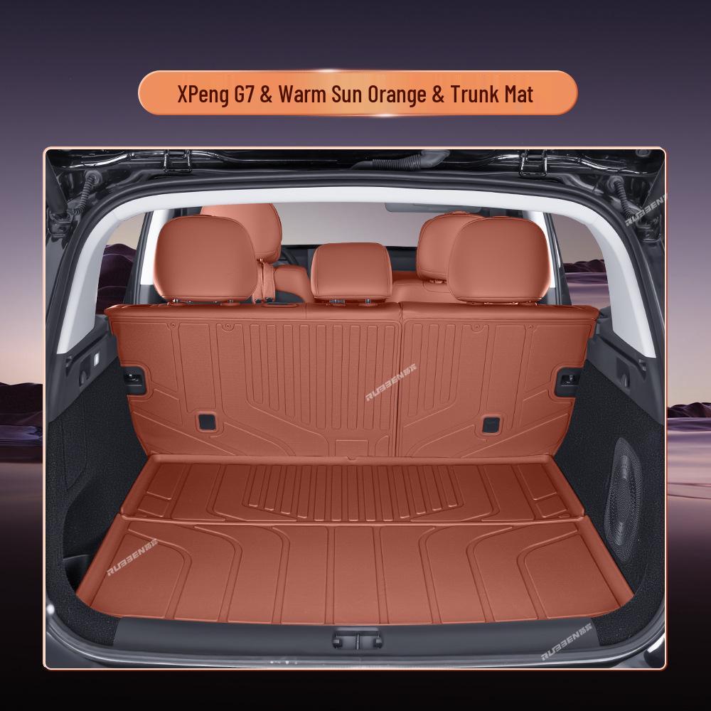 XPeng G7 Trunk Mat - Fits 25 Models, Waterproof TPE Semi-Enclosed Tail Box Mat, Car Accessory