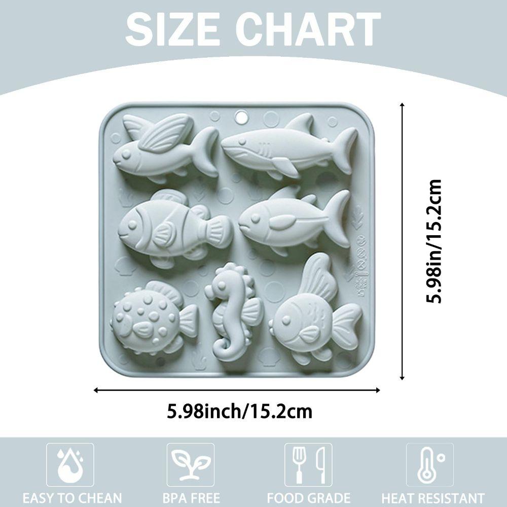 Ocean Theme Mousse Cake Mold Reusable Baking Mould New Chocolate Dessert Mold Homemade Candy