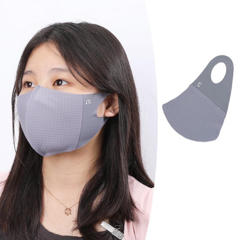 4pcs/set UV Protection Face Cover Sunscreen Face Scarf Face Gini Mask Thin Ice Silk Mask Hiking