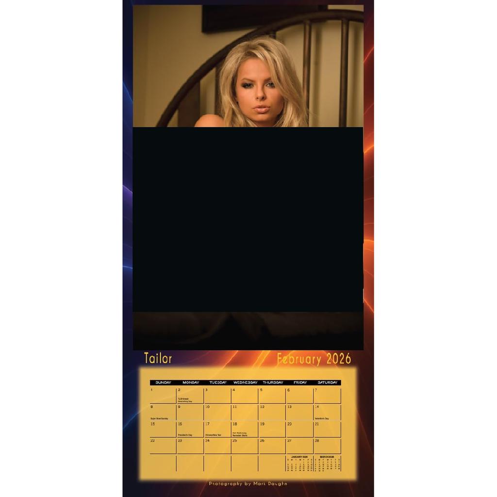 Luminous Curves 2026 Nude Girls Butts Wall Calendar