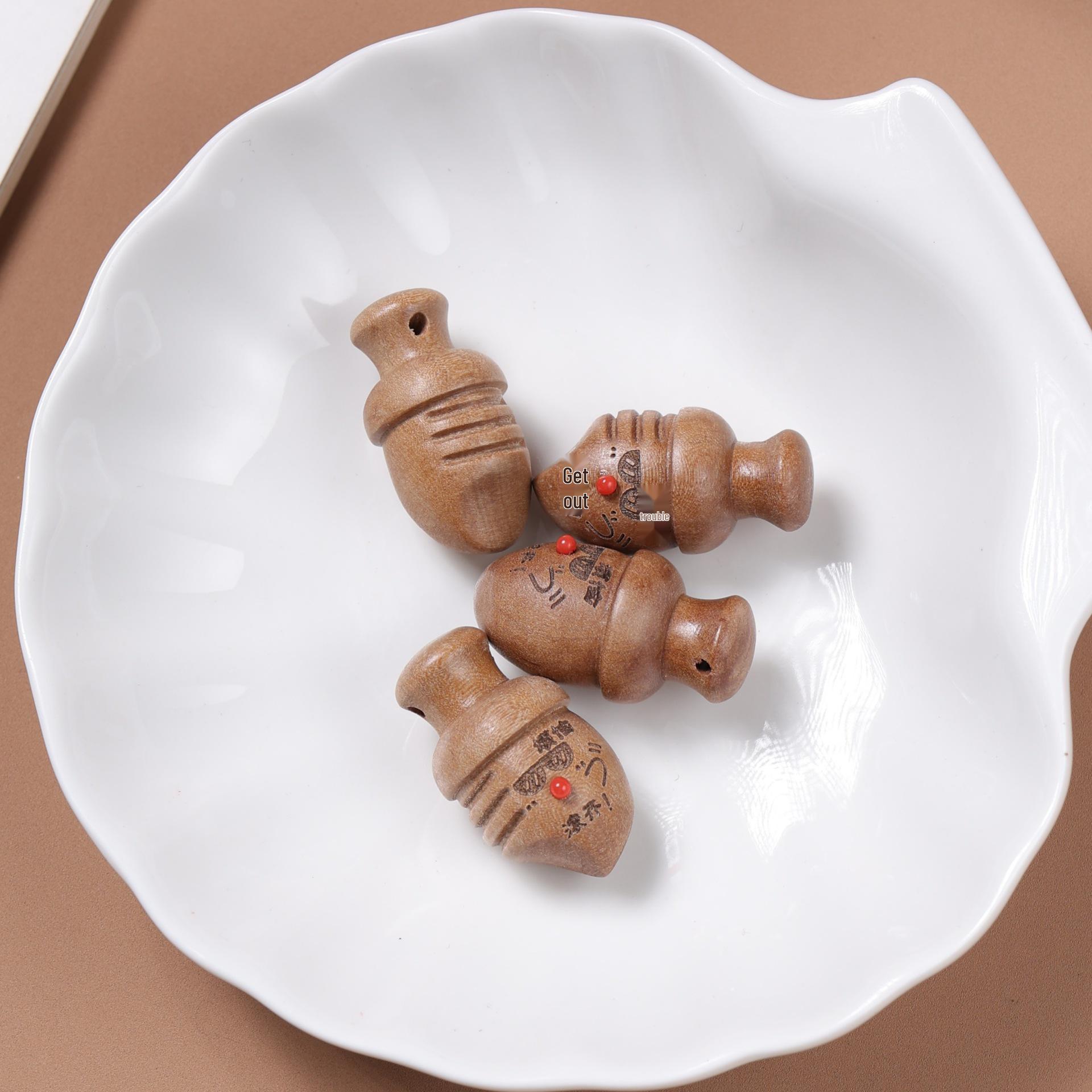 

Sandalwood & Rosewood Bear Charm Beads - Bow, Star, Cat Designs for DIY Pendants
