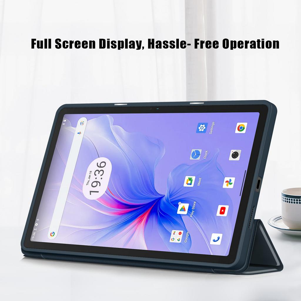 For Blackview Tab 16 Pro Case Auto Sleep/Wake PU Leather Flip Tablet Cover Triple-Fold Stand