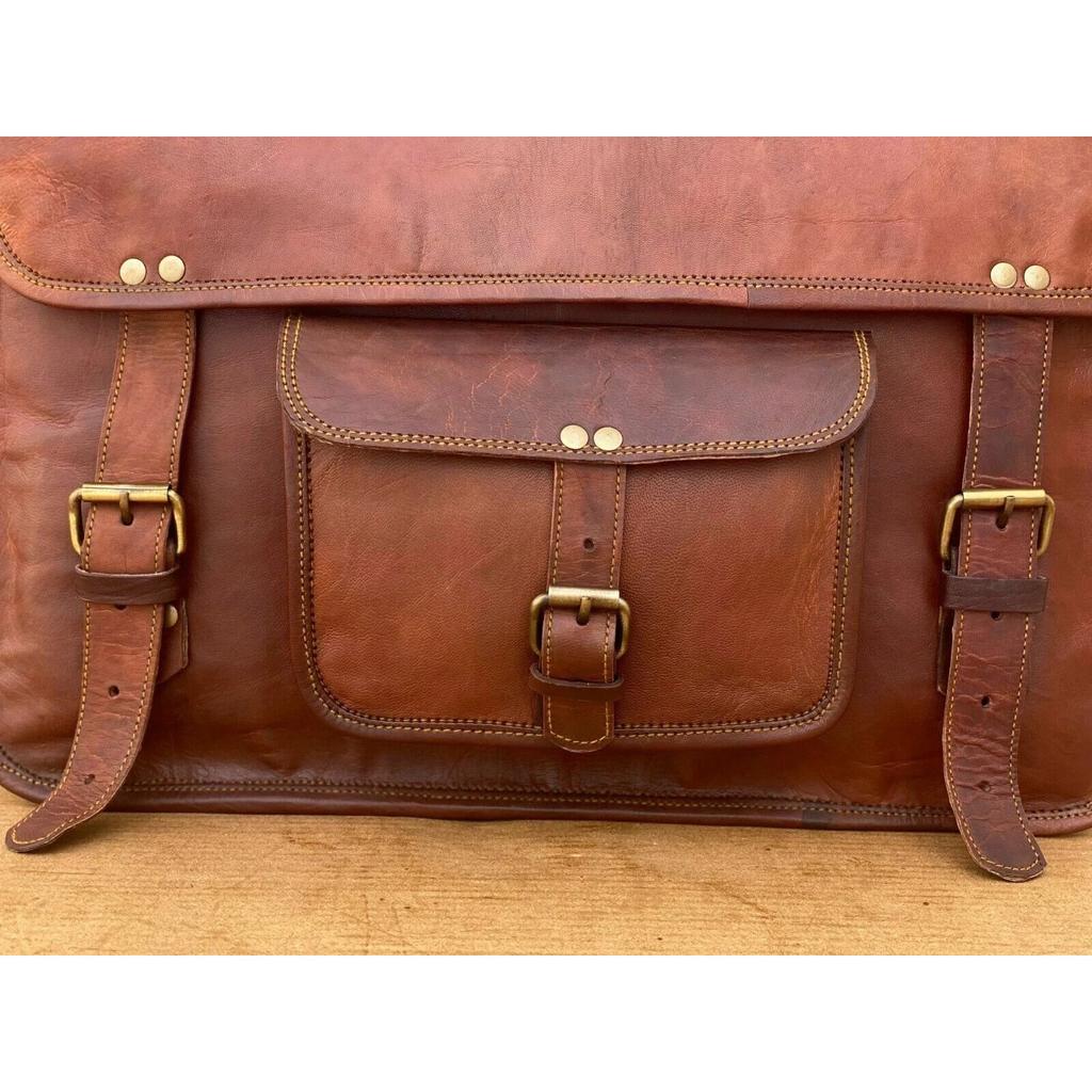Leather Messenger Shoulder Laptop Briefcase Bag New Men's