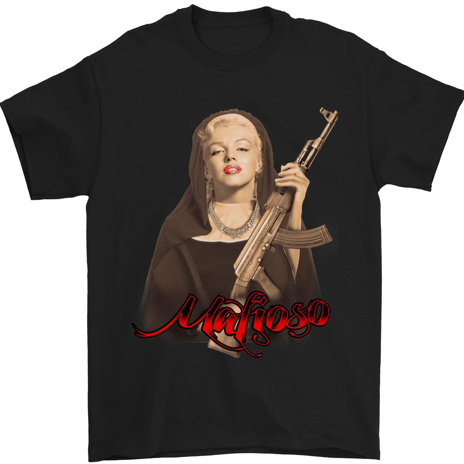 Мужская футболка Marilyn Mafioso AK-47 Gangster Mafia 100% Хлопок S разноцветный