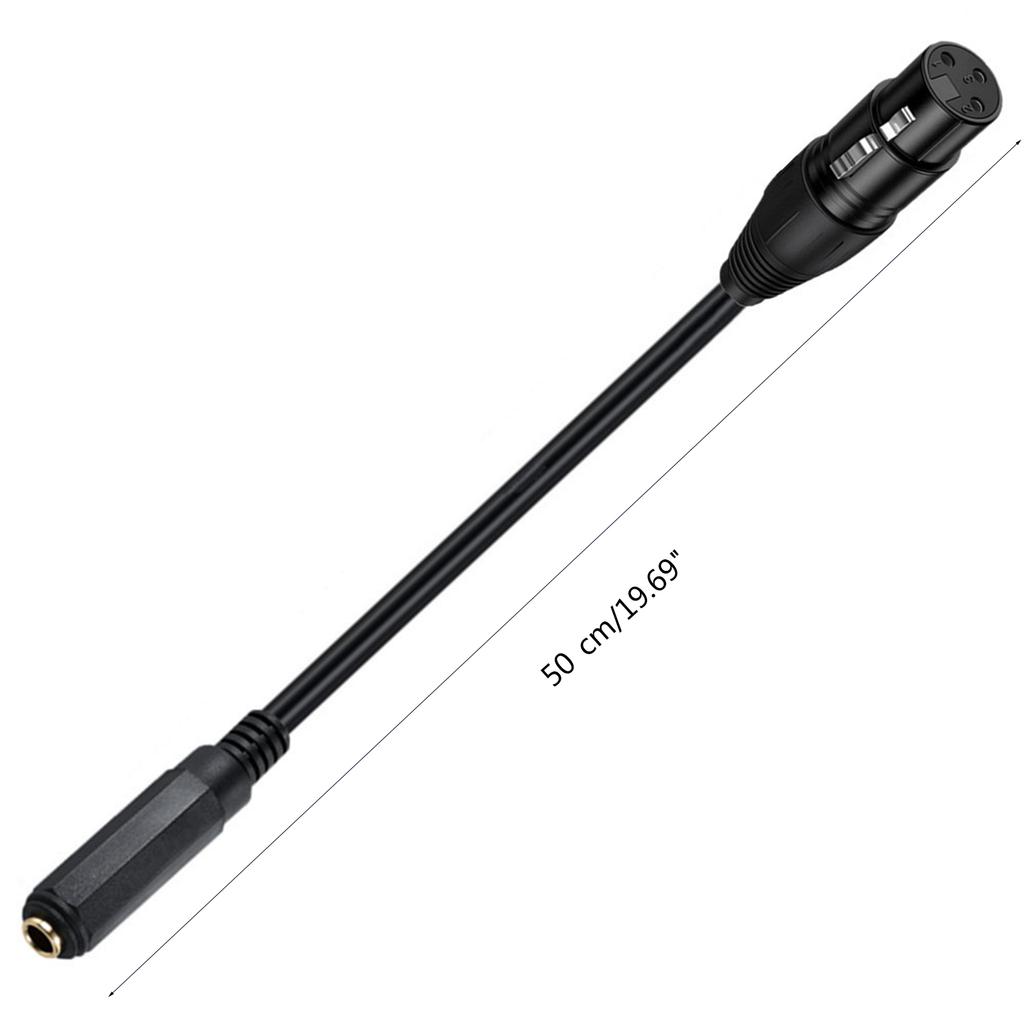 XLR 3 Pin To 6.35mm 1/4" TS/TRS Female Audio Cable, Stereo 6.35mm To XLR Plug Stereo Mic Audio Connector for Microphone