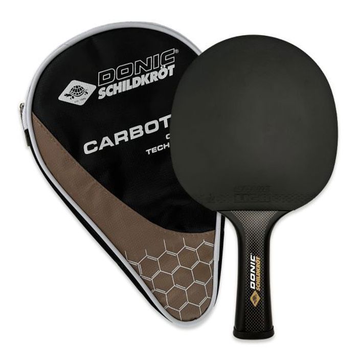 Racchetta da Ping Pong - Schildkröt - 758221 - 100% Carbonio - Rivestimento Liga QRC - Taglia Unica nero